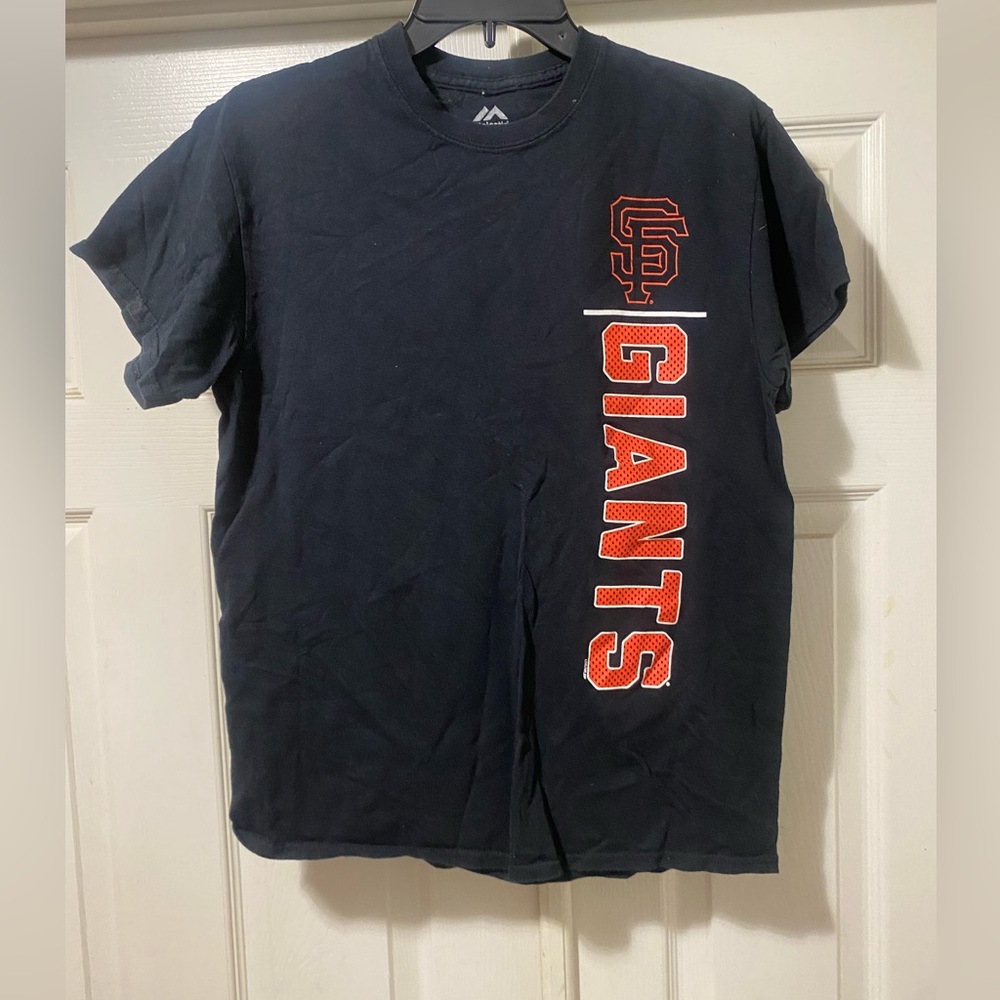 Majestic SF Giants Black Cotton T-Shirt